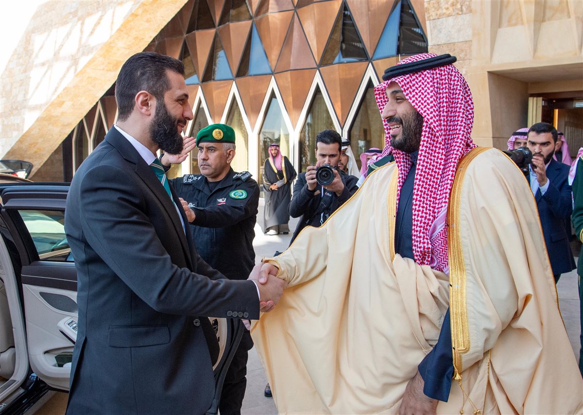 ولي العهد يستقبل الرئيس السوري أحمد الشرع