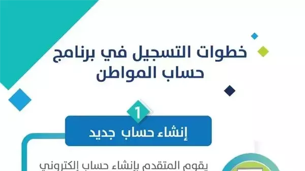 خطوات التسجيل في برنامج حساب المواطن