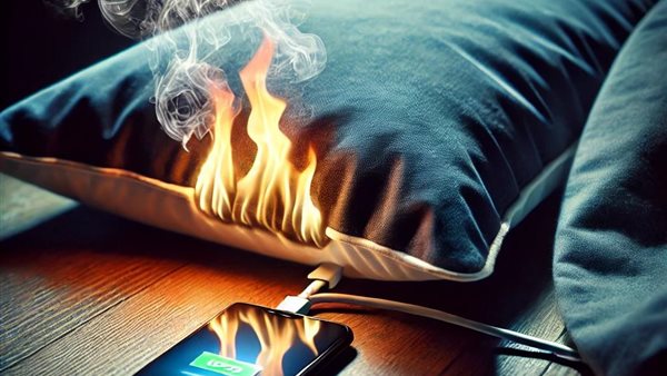 المخاطر المحتملة لوضع الهاتف تحت الوسادة أثناء الشحن