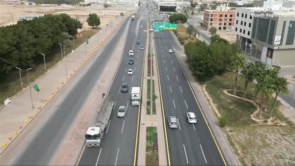 أمانة الرياض تنجز تحسينات طريق الملك عبدالله بالخرج