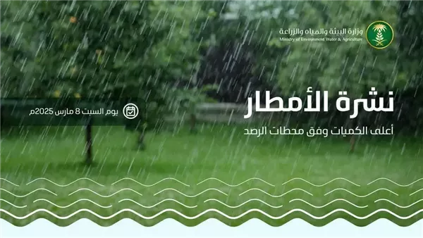 الزلفي تسجل أعلى معدلات هطول الأمطار في المملكة