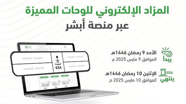 المرور يطرح مزاد اللوحات المميزة إلكترونيًا