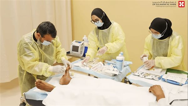 إنقاذ مريض من بتر القدم السكري