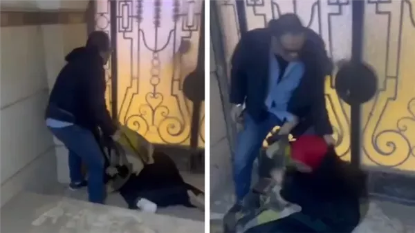 شخص مصري يعتدي على مسنة