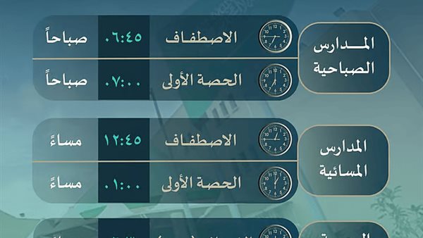 مواعيد الدوام المدرسي بعد عيد الفطر