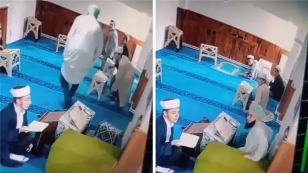 سجود داخل مسجد أثناء زلزال إسطنبول