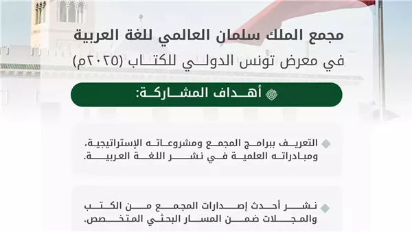 مجمع الملك سلمان يشارك بمعرض تونس