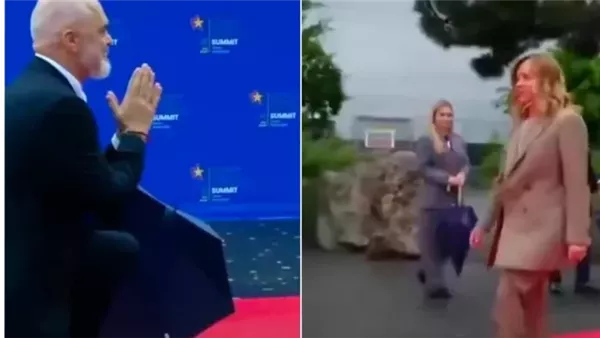 استقبال غريب لميلوني في ألبانيا