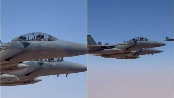 سلاج الجو السعودي يرافق طائرة ترامب
