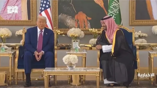لقاء ودى بين ولي العهد وترامب