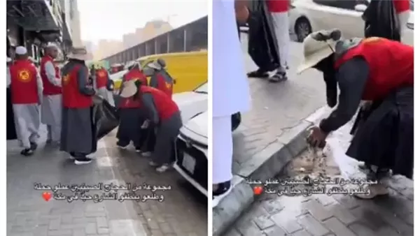 حجاج صينيون ينظفون شوارع مكة