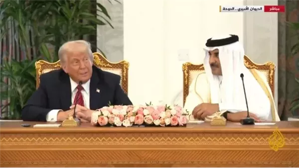 ترامب يعجب بتصميم الديوان القطري