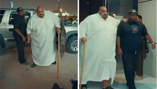 شاب سعودي بعاني من السمنة